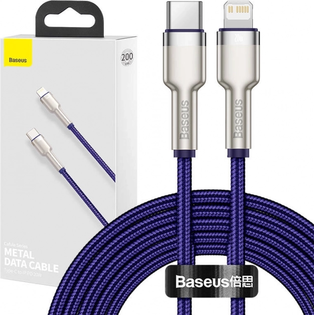 Baseus câble USB‑C vers Lightning 20 W, 2 m, violet