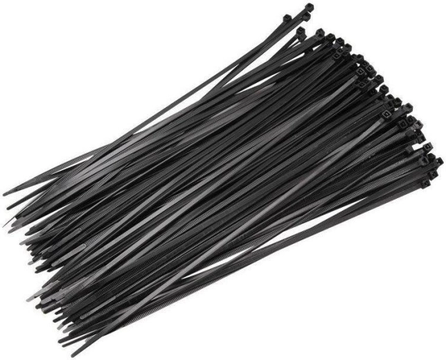 Colliers de serrage 3,6 × 200 mm noirs 100 pcs