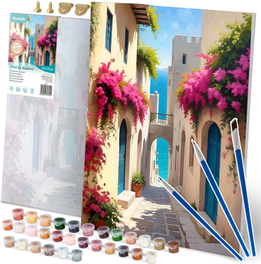 Peinture par numéros 40 × 50 cm – paysage urbain MASSIDO