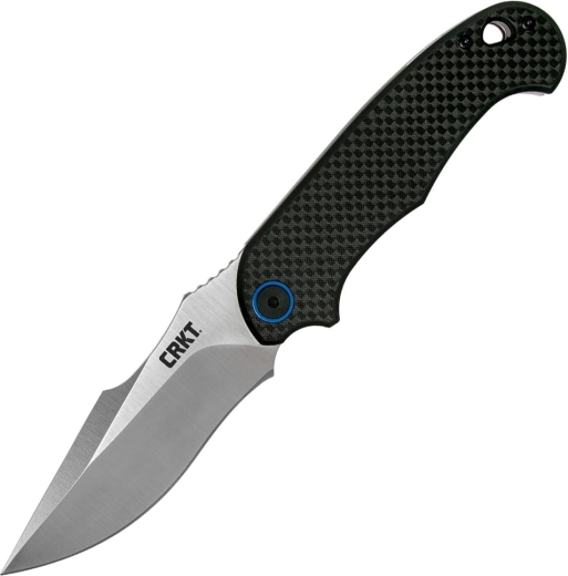 CRKT P,S,D, couteau de poche pliant en fibre de carbone avec ouverture assistée 9,2 cm