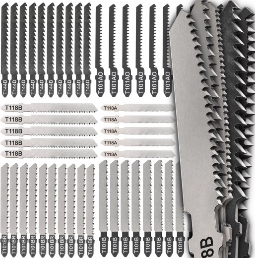Lot de lames de scie sauteuse Renew Force T-shank 50 pcs pour bois, métal et plastique