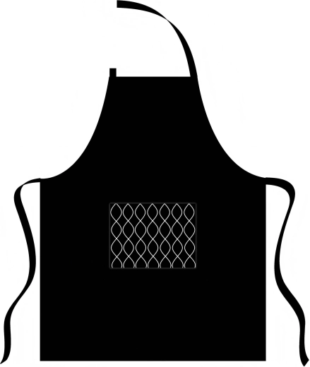 Tablier de cuisine noir 60 × 76 cm