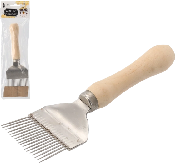 Fourchette à désoperculer avec manche en bois 20 × 6,5 cm