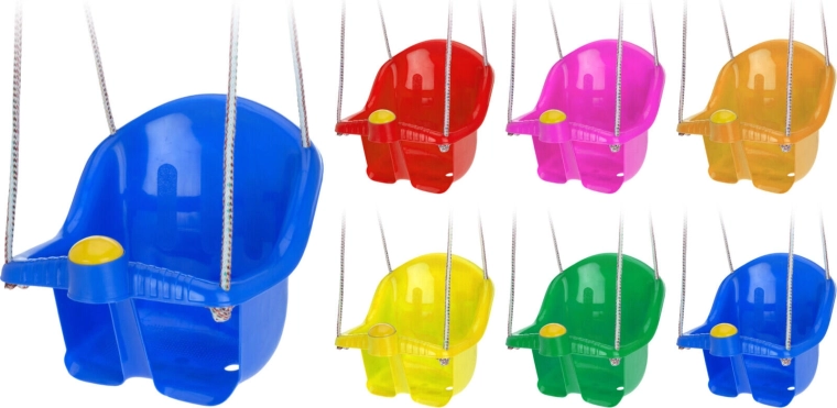 Balançoire suspendue pour enfants avec corde – assortiment de couleurs