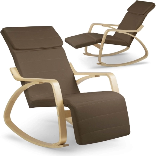 Fauteuil relax à bascule Suzi marron