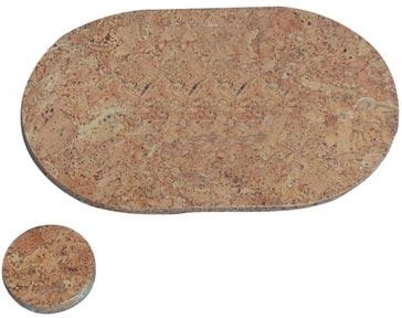 Dessous de table ronds en liège 10 cm, surface lisse (lot de 6)