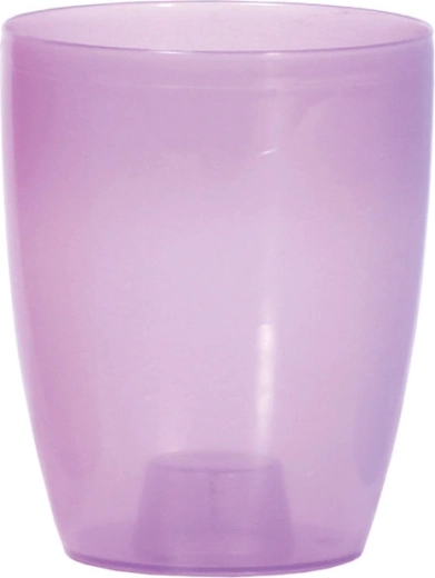 Pot pour orchidées Coubi 16 cm transparent mat violet