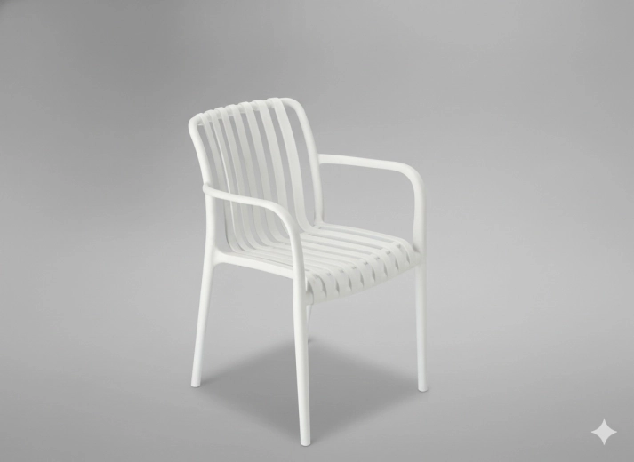 Chaise de jardin blanche 45,5 × 57 × 81 cm