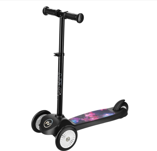 Trottinette tricycle pour enfants NILS Fun Space avec direction inclinable