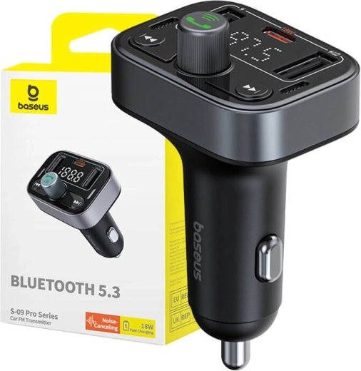 Baseus S-09 Pro émetteur FM Bluetooth pour voiture noir