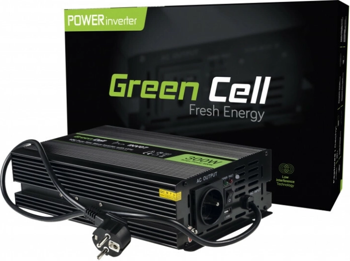 Onduleur/convertisseur avec UPS 300 W GREEN CELL INV07