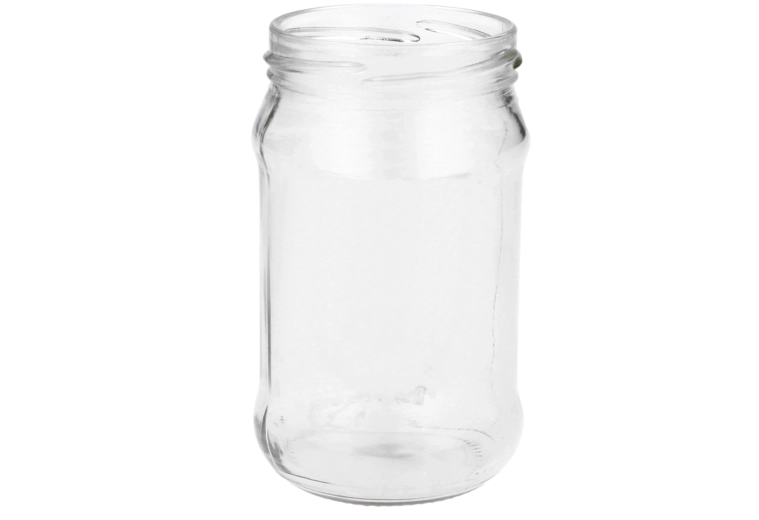 Bocal en verre 320 ml avec col de 66 mm et quatre ergots