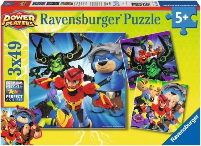 Puzzle Ravensburger Power Players 3×49 pièces
