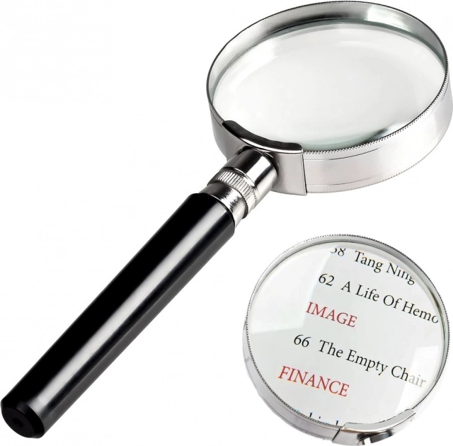 Loupe métallique classique 75 mm