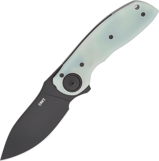 Couteau pliant CRKT Bot Deadbolt Natural, 7,6 cm, lame noire, G10 jade