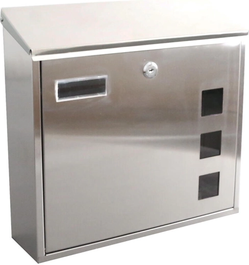 Boîte aux lettres en inox 350 × 330 × 110 mm