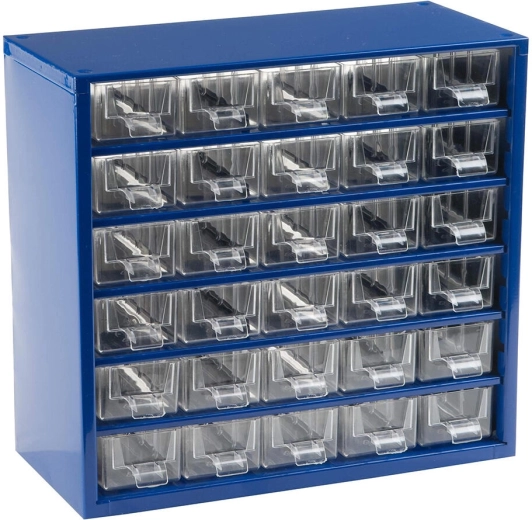 Armoire d’atelier métallique avec 30 petits tiroirs 30,5 × 28 × 15,5 cm TOKOZ