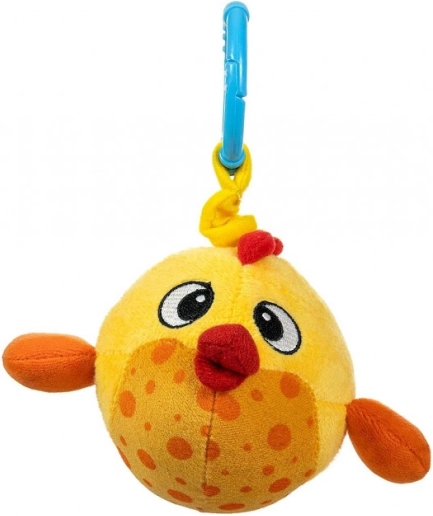 Poisson en peluche à suspendre Baby Fish jaune