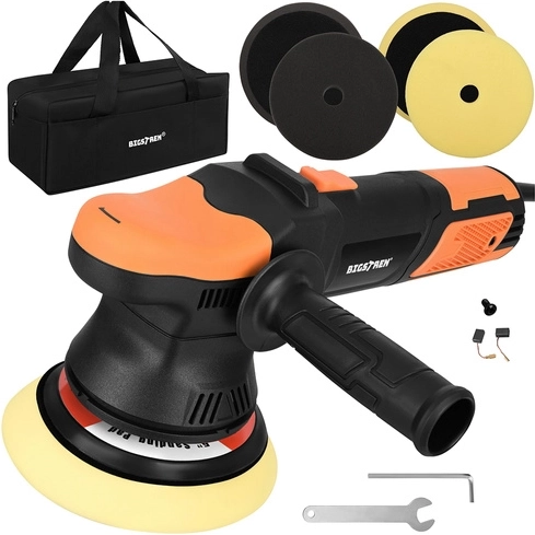 Polisseuse orbitale excentrique Bigstren pour voiture 900 W Dual Action avec réglage de la vitesse