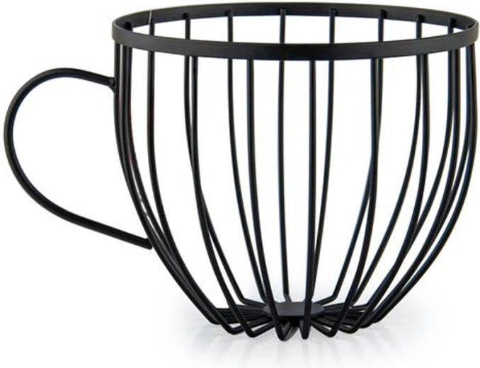 Panier métallique avec anse Kitchisimo noir 15 cm