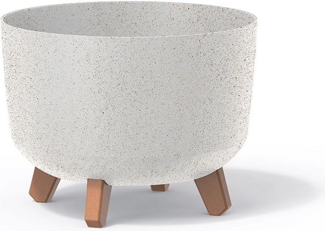 Cache-pot Gracia Standard Eco Wood 33,9 cm – blanc