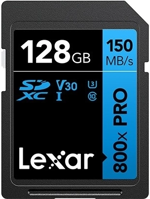 Carte mémoire Professional 800x Pro 128 Go SDXC UHS-I (lecture jusqu’à 150 MB/s)