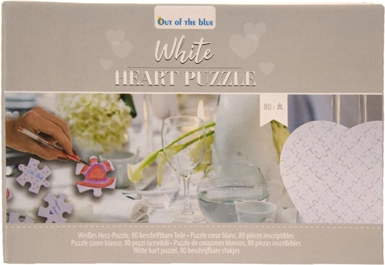 Kit créatif : puzzle cœur à colorier 60 × 60 cm