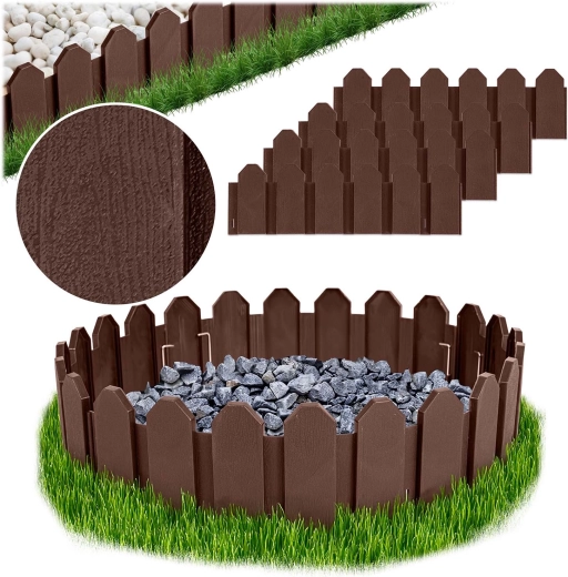 Bordure de jardin Plonos 2,4 m marron