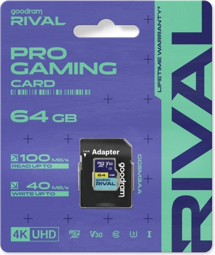 Carte mémoire microSD 64 Go Goodram Rival UHS-I V30 U3