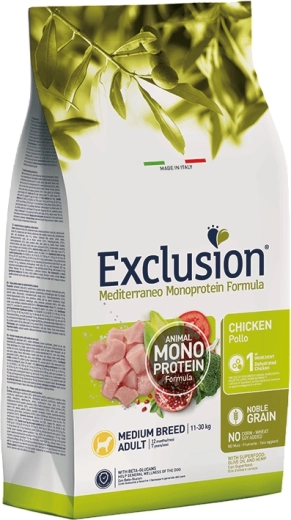 Exclusion Adult pour races moyennes – croquettes au poulet pour chiens 3 kg