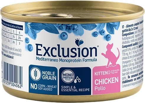 Exclusion pâtée pour chatons au poulet 85 g