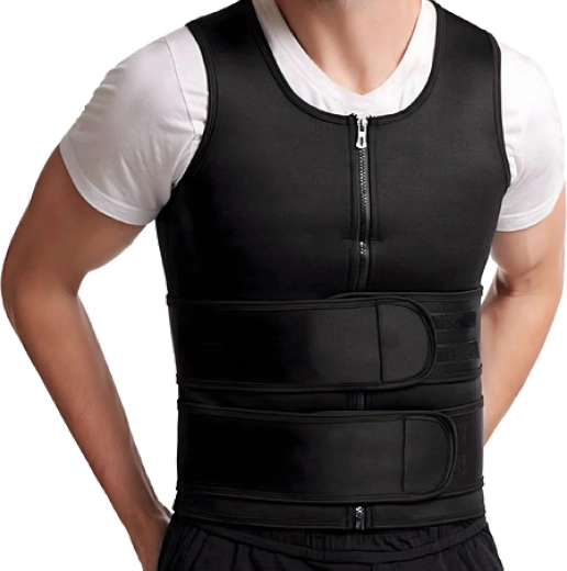 Veste sauna fitness en néoprène pour homme pour maigrir XL noire