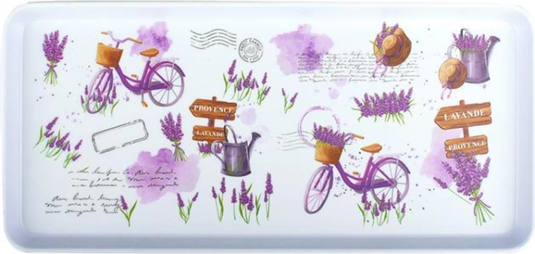 Plateau de service rectangulaire Lavande 35 × 16,5 × 2,3 cm