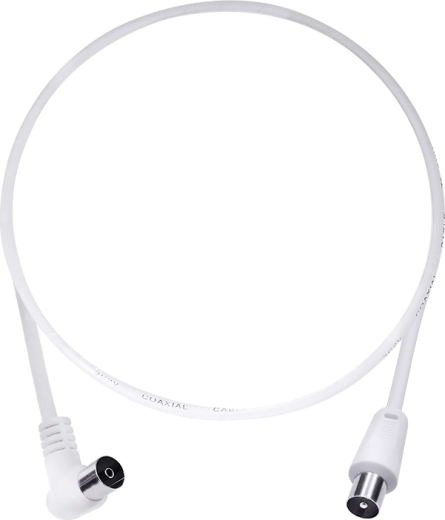 Câble coaxial d’antenne Solight 3C2V avec connecteurs combinés 1,5 m blanc - 1 pièce