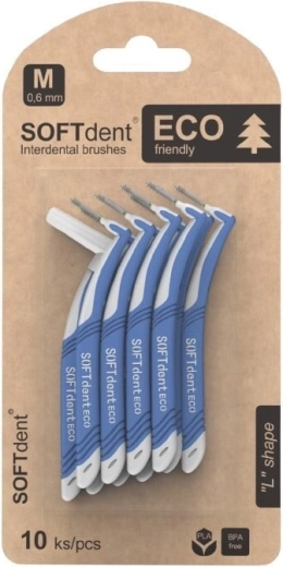 Brossettes interdentaires Softdent ECO 0,6 mm (M) courbées