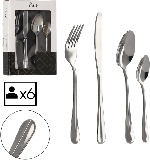 Set de couverts Paris 24 pièces