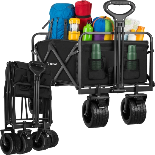 Chariot de transport pliable Trizand d’une capacité de charge de 100 kg