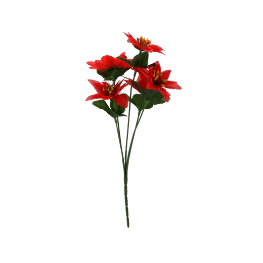 Étoile de Noël – bouquet artificiel 35 cm, rouge
