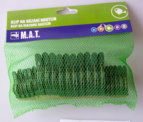 Clips plastiques pour attacher les plantes, 2 types, lot de 20 pièces