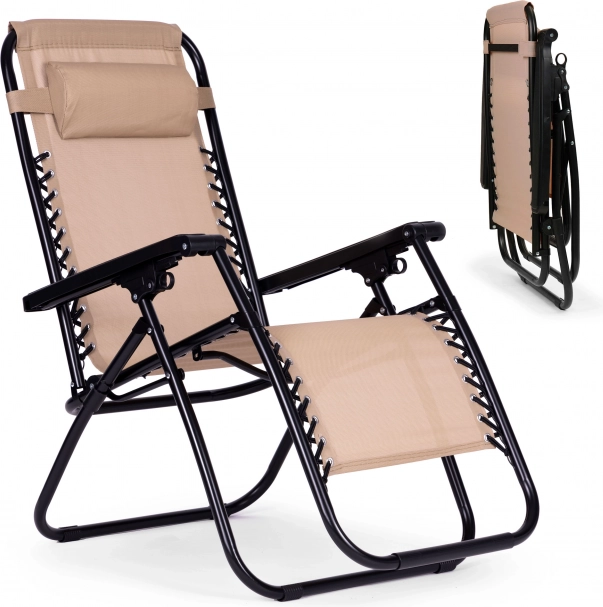Fauteuil de jardin inclinable ZERO GRAVITY – beige MultiGarden
