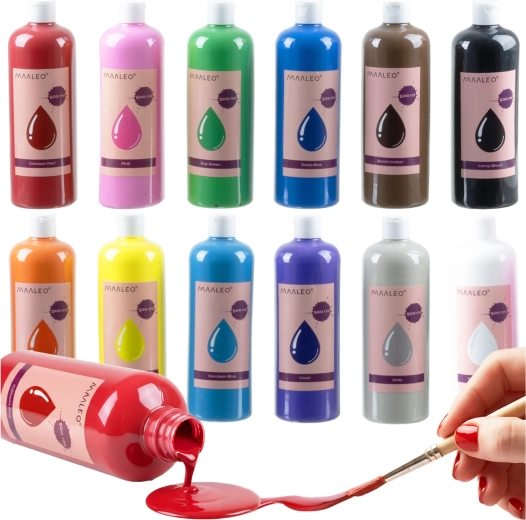 Peintures pour affiches Maaleo 12 × 500 ml - 12 pièces