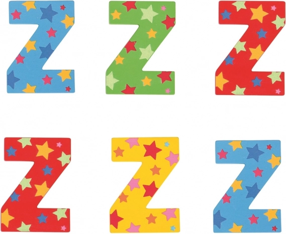 Grande lettre en bois avec étoile