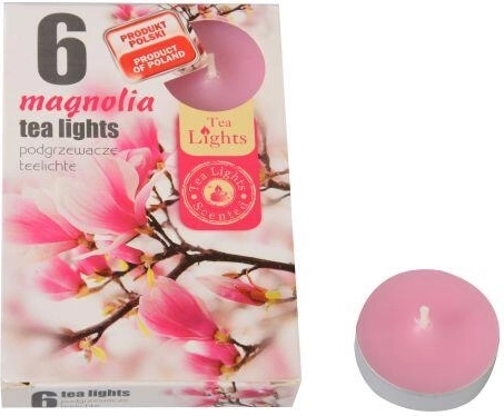 Bougies chauffe-plat parfumées Magnolia, 6 pcs