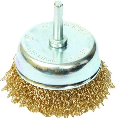 Brosse coupelle à fil ondulé 65 mm, queue FESTA