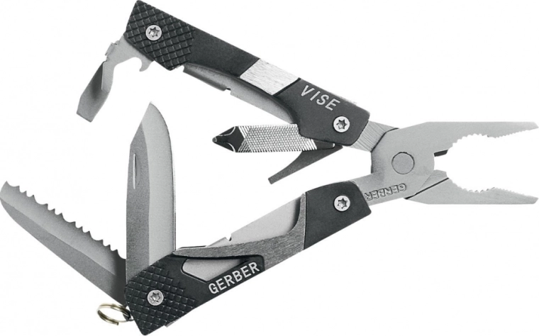 Multitool Gerber Vise Pocket Tool, noir, 10 fonctions