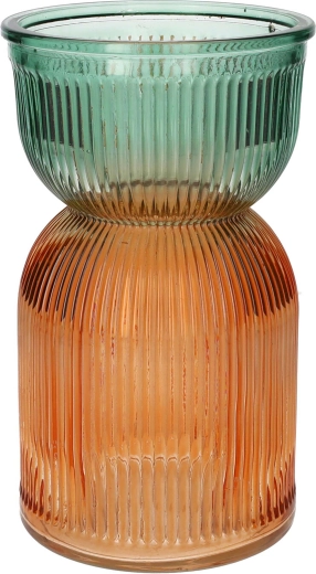 Vase Same vert-pêche 12 × 21 cm