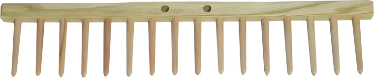 Tête de râteau à 16 dents – en bois, sans manche