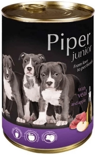 Piper Junior pâtée pour chiots – veau et pomme 400 g