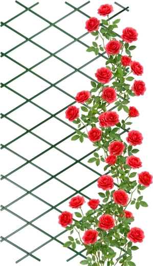 Trellis vert extensible pour plantes grimpantes 180 × 90 cm