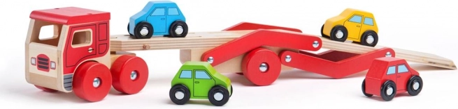 Camion en bois avec voitures de Bigjigs Toys